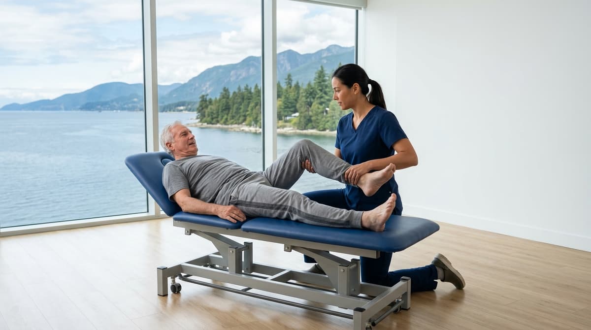 Physical therapy clinic in Juneau, Alaska overlooking the Inside Passage