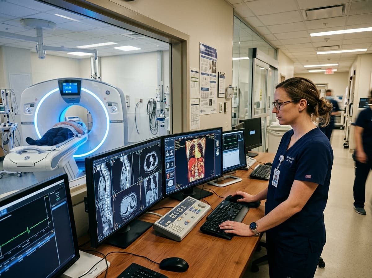Allied health professional supporting patient care
