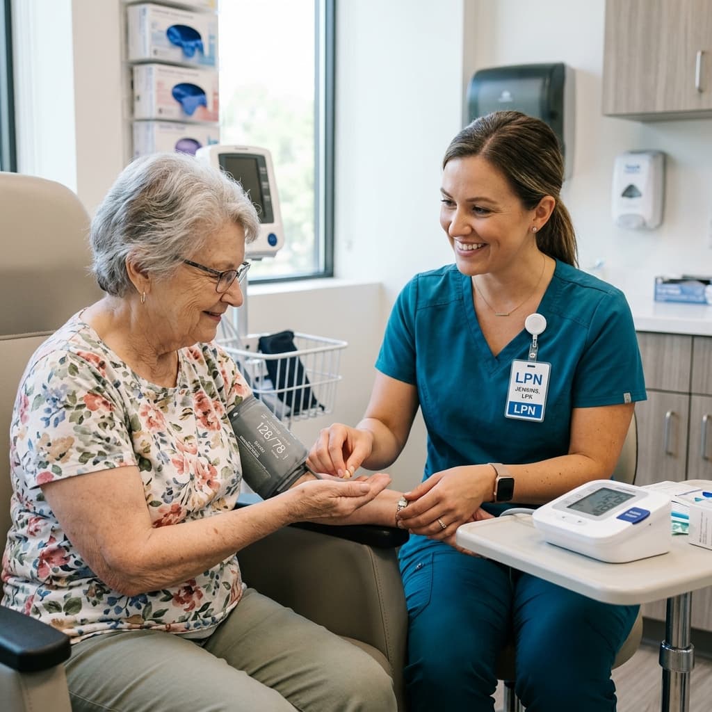 Long-term care and skilled nursing clinician providing compassionate care