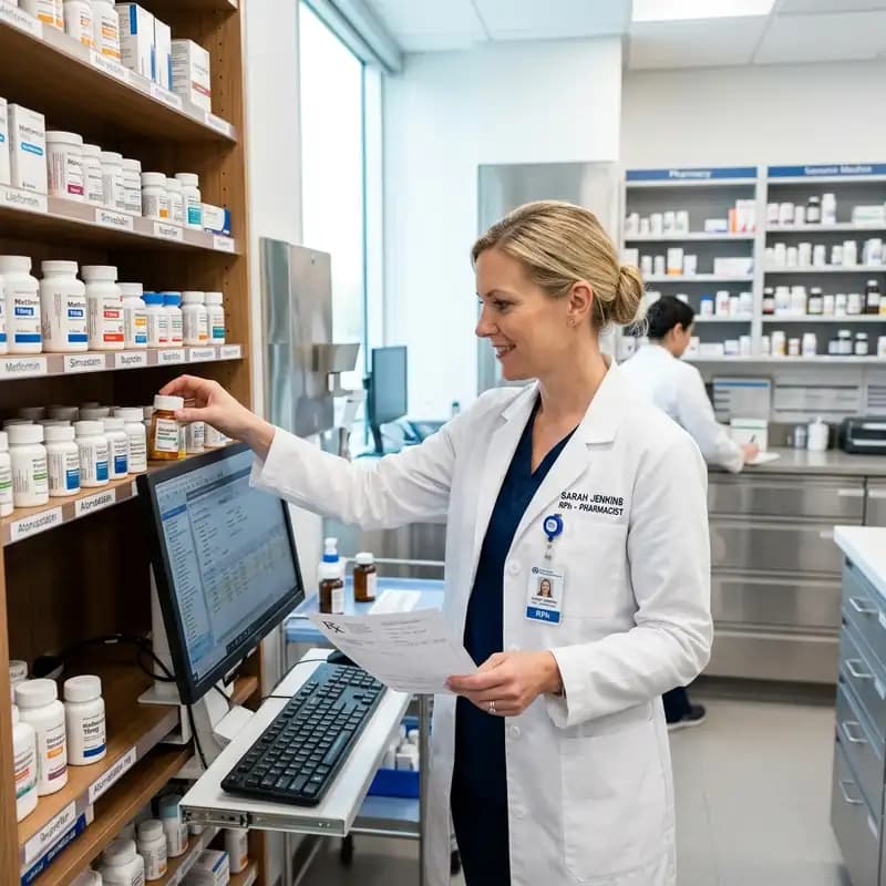Travel pharmacist at a California hospital pharmacy