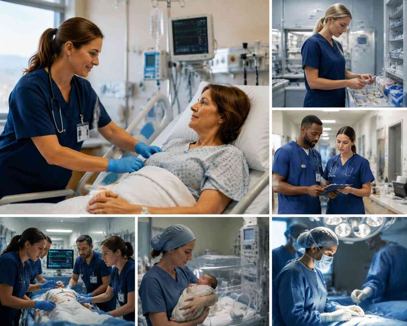 Travel registered nurse providing care at a Pennsylvania hospital
