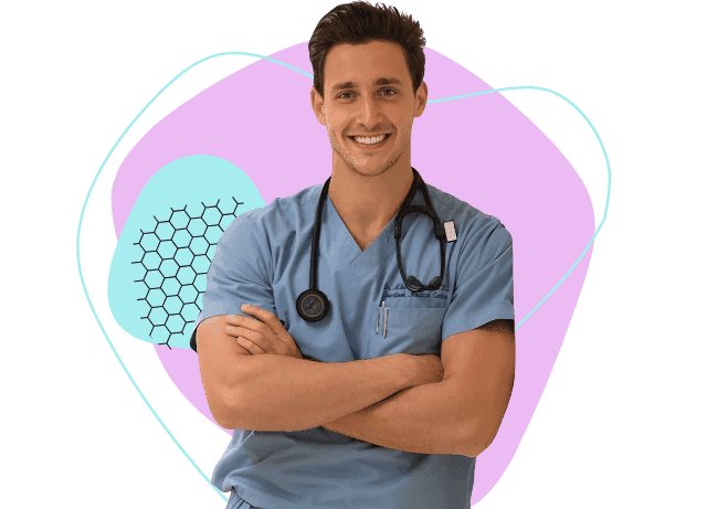 Smiling nurse educator holding a tablet